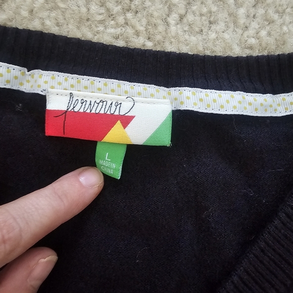 Mod Cloth Black Knit Quarter Sleeve Cardigan - Picture 6 of 6